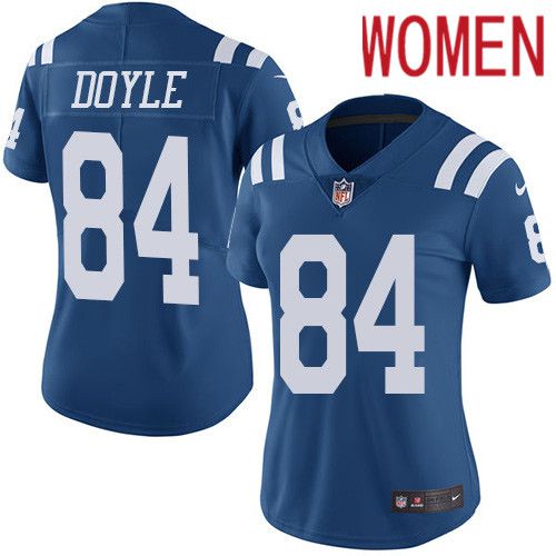 Women Indianapolis Colts #84 Jack Doyle Nike Royal Blue Rush Limited NFL Jersey